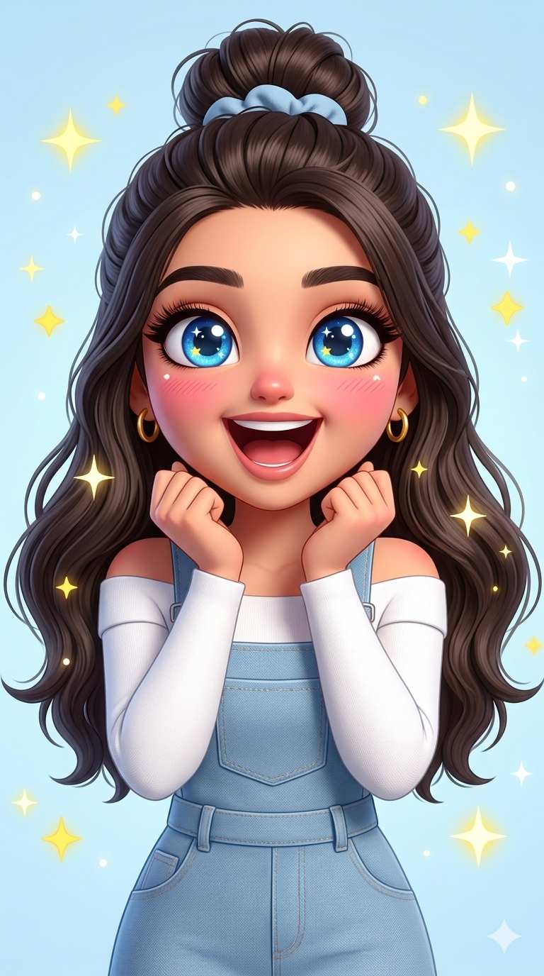 Gemini AI Prompt for Cute Chibi 3D Cartoon Girl | Gemini Free AI Prompt